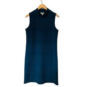 Chelsea Taylor Ribbed Knit Sleeveless Sweater Dress Size 8 NWT Blue